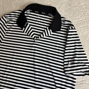 Men's Nike Golf Small Striped Short Sleeve Polo Shirt‎ Performance